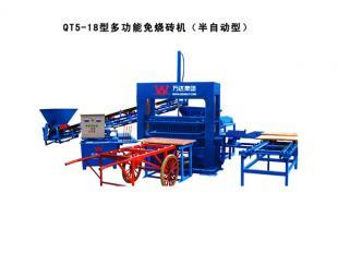 半自动免烧空心砖机QT5-18与加气混凝土技术概述